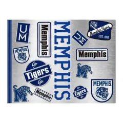 NCAA Memphis Tigers Varsity Thirst Water Bottle - 24oz: Stainless Steel, Plastic Lid