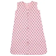 Touched by Nature Baby Girl Organic Cotton Sleeveless Wearable Sleeping Bag, Sack, Blanket, Tiny Flower