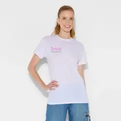 Women's Ed Sheeran Play Oversized Short Sleeve Graphic T-Shirt - White