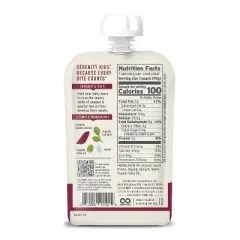 Serenity Kids Organic Sweet Potato and Spinach with Organic Olive Oil Baby Food Pouch - 3.5oz