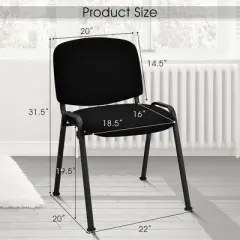 Costway Set of 5 Conference Chair Elegant Design Office Guest Reception