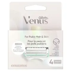 Venus for Pubic Hair & Skin Women's Razor Blade Refills - 4ct