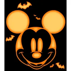 Junior's Mickey & Friends Pumpkin Face T-Shirt