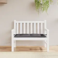vidaXL Bench Cushion Outdoor Water Repellent Bench Cushion Pad Oxford Fabric - Anthracite 39.3" x 19.7" x 2.8"