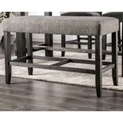 Norelo Upholstered Counter Height Bench Gray - HOMES: Inside + Out