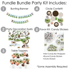 Big Dot of Happiness Woodland Creatures - Baby Shower or Birthday Party Supplies - Banner Decoration Kit - Fundle Bundle
