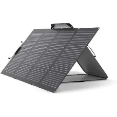 EF ECOFLOW 220W Portable Solar Panel, Design Up to 25% Conversion Efficiency N-Type Solar Cell, Adjustable Kickstand, IP68 Waterproof, Foldable