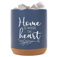 Elanze Designs Home Heart Navy Blue X-Large Cork Bottom, Kitchen Counter, Ceramic Stoneware, Coffee, Tea and Hot Chocolate, Machine Brewing, K Capsule