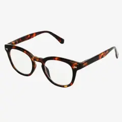 Women's Plastic Round Blue Light Filtering Glasses - Universal Thread&trade; Brown/Tortoise Print Diopter