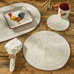 Park Designs Sea Salt Spice Bin Braided Trivet Set of 4