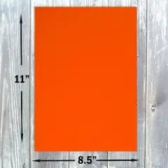Hamilco Colored Cardstock Scrapbook Paper 8.5" x 11" Fire Orange Color Card Stock Paper 50 Pack