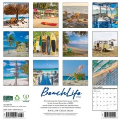 Willow Creek Press 2026 Beach Life Wall Calendar
