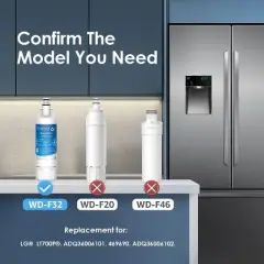 Waterdrop ADQ36006101 Replacement for LG LT700P Refrigerator Water Filter,3 Filters