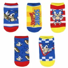 Sonic The Hedgehog Classic Video Game Character No-Show Ankle Socks 5 Pair Pack Multicoloured