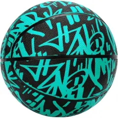 AND1 Fantom Graffiti 28.5 Rubber Basketball - Intermediate Streetball for Indoor/Outdoor Play, Size 6 Includes Pump