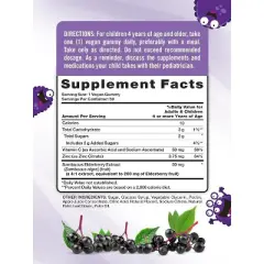 Nature's Truth Kids Elderberry Gummies | 50 Count | with Zinc and Vitamin C | Vegan, Non-GMO & Gluten Free Supplement