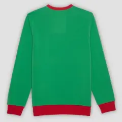Men's Peanuts Snoopy Graphic Pullover Sweatshirt - Green - Christmas