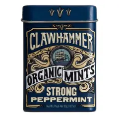 Clawhammer Organic Strong Peppermint Mints - Case of 12/1.07 oz