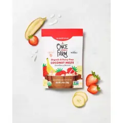 Once Upon a Farm Coconut Melts Strawberry Banana Baby Snacks - 1oz