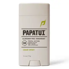 Papatui Men's Aluminum-Free 48-Hour Odor Protection Solid Deodorant - Cedar Sport - 2.6oz