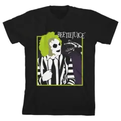 Beetlejuice and the Sandworm Black Graphic Tee Toddler Boy to Youth Boy