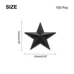 Unique Bargains Acrylic Flat Back Star DIY Decor Jewelry Rhinestone 100 Pcs