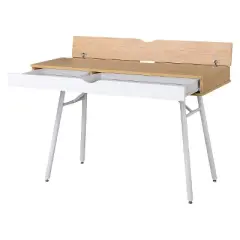 Modern Multi Storage Computer Desk with Storage Beige/White - Techni Mobili