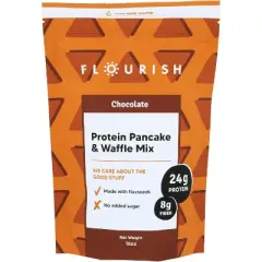 Flourish Protein Pancake & Waffle Mix Chocolate - Case of 8 - 16 oz
