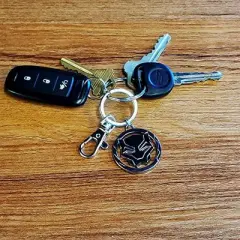 SalesOne LLC Marvel Black Panther Wakanda Forever Panther Symbol Keychain