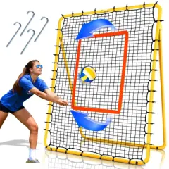 PLAYAPUT 7x4FT Volleyball Rebounder Net , Yellow