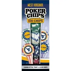MasterPieces Casino Style 100 Piece Poker Chip Set - NCAA WVU Mountaineers