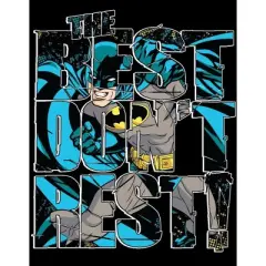 Batman The Best Don't Rest Black Graphic Tee Toddler Boy to Youth Boy