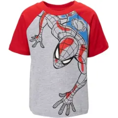 Marvel Avengers Spider-Man Miles Morales Iron Man Captain America Black Panther 2 Pack T-Shirts Toddler to Little Kid 
