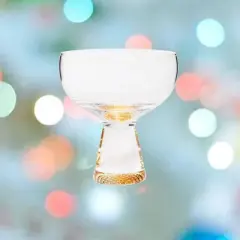 Classic Touch Set of 4 Dessert Bowls with Gold Reflection Base, 5"H