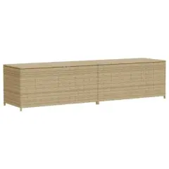 vidaXL Garden Storage Box Mix Beige 123.9 Gallon Poly Rattan