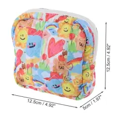 Unique Bargains Lady Portable Square Lipstick Bag Colorful 1 Pc