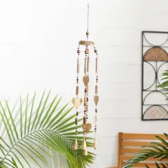 33" Iron Coastal Hearts Windchime Gold - Olivia & May