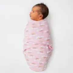 The Peanutshell Rainbow Unicorn Swaddle Wrap for Newborn, Infant - 3-Pack