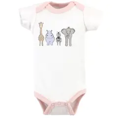 Hudson Baby Infant Girls Preemie Layette Set 4-Piece, Pink Safari, Preemie