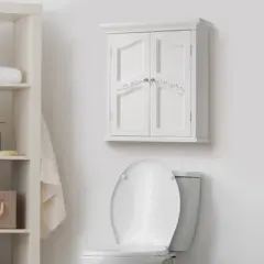 Teamson Home Versailles Removable Storage Cabinet with Double Doors White - Elegant Home Fashions