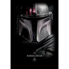 Men's Star Wars: The Mandalorian The Mandalorian Bounty Hunter Shadow  T-Shirt - Black - 3X Big Tall