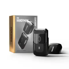 MANSCAPED The Handyman Compact Face Shaver, Portable SkinSafe Men's Travel Facial Hair Electric Razor