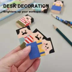 HTUTWOO Bald Guy Erasers - Stylish Gradual Balding Erasers, Easy to Use for Office & School, Back to School