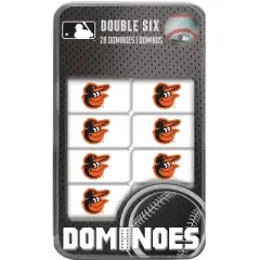 MasterPieces Officially Licensed MLB Baltimore Orioles 28 Piece Dominoes Game for Adults