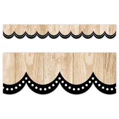 Creative Teaching Press&reg; Core Decor Dotted Scallops on Wood EZ Border, 48 Feet Per Pack, 3 Packs