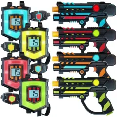 Squad Hero Rechargeable Laser Tag Toy Gift - 4 Blasters & Vests - Ages 8+, Birthday Gifts for Boys