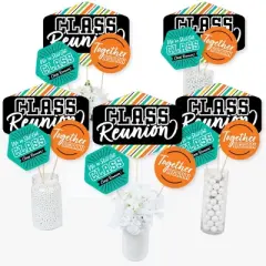 Big Dot of Happiness Still Got Class - High School Reunion Party Centerpiece Sticks - Table Toppers - Set of 15