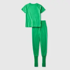 Kids' Adaptive 2pc Port Access Pajama Set - Cat & Jack&trade; Green