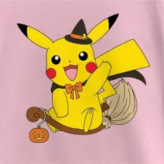 Girl's Pokemon Halloween Pikachu Witch Costume T-Shirt