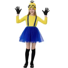 Joyfy Halloween Costume for Child Girl Cute Yellow Tutu Costume Set for Girls Halloween Dress Up Party